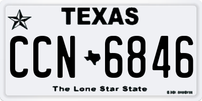 TX license plate CCN6846