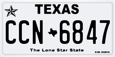 TX license plate CCN6847