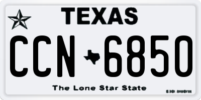 TX license plate CCN6850