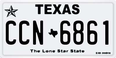 TX license plate CCN6861