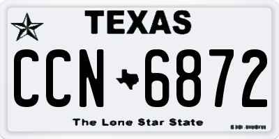 TX license plate CCN6872