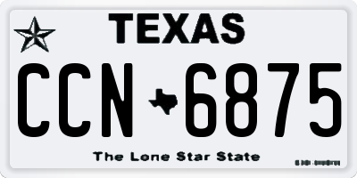 TX license plate CCN6875