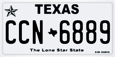 TX license plate CCN6889