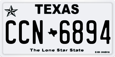 TX license plate CCN6894
