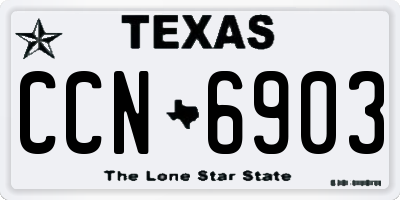 TX license plate CCN6903