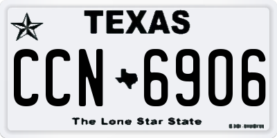 TX license plate CCN6906