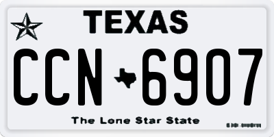 TX license plate CCN6907