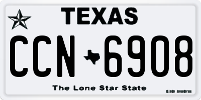 TX license plate CCN6908