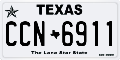 TX license plate CCN6911