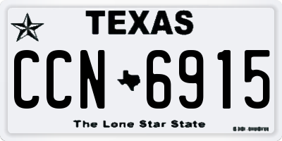 TX license plate CCN6915