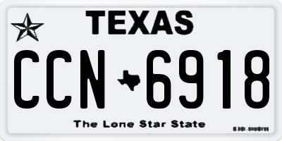 TX license plate CCN6918