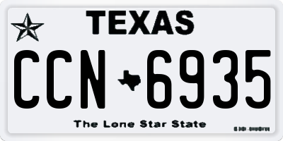 TX license plate CCN6935