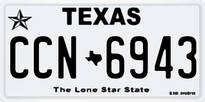 TX license plate CCN6943