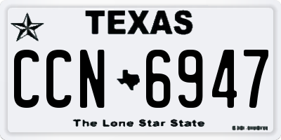 TX license plate CCN6947