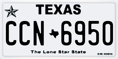 TX license plate CCN6950