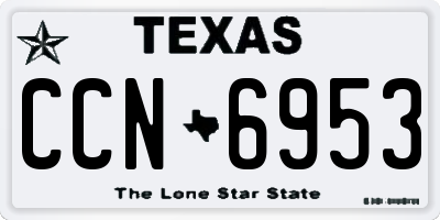 TX license plate CCN6953