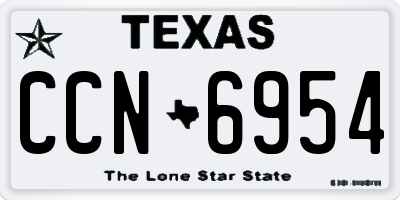 TX license plate CCN6954