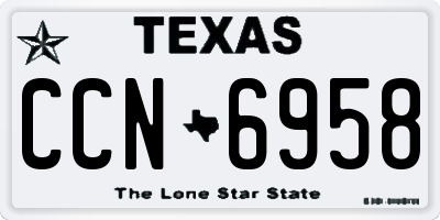 TX license plate CCN6958