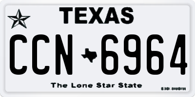 TX license plate CCN6964