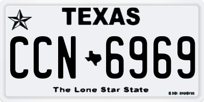 TX license plate CCN6969