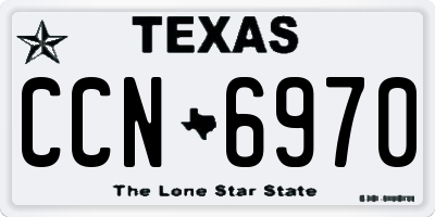 TX license plate CCN6970