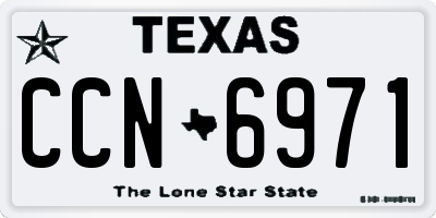 TX license plate CCN6971
