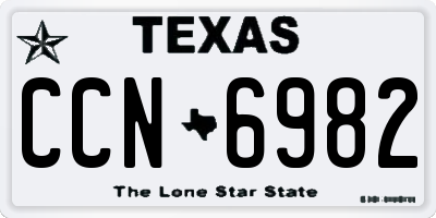 TX license plate CCN6982