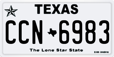 TX license plate CCN6983