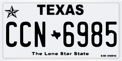 TX license plate CCN6985