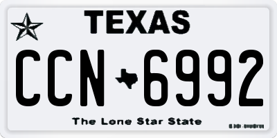 TX license plate CCN6992