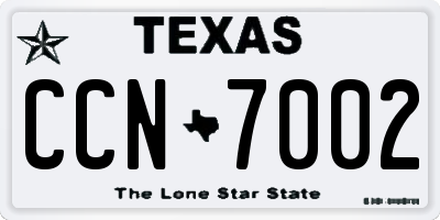 TX license plate CCN7002