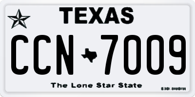 TX license plate CCN7009