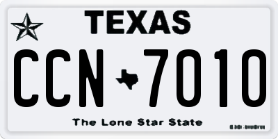 TX license plate CCN7010