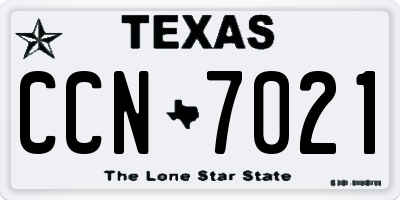 TX license plate CCN7021