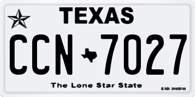 TX license plate CCN7027