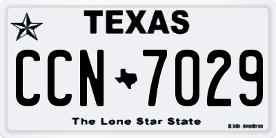 TX license plate CCN7029