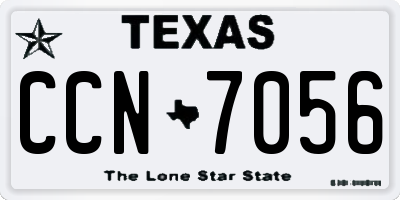 TX license plate CCN7056