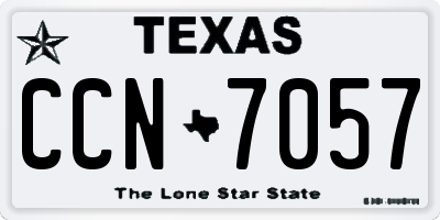TX license plate CCN7057