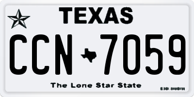 TX license plate CCN7059