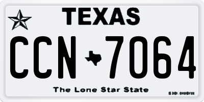 TX license plate CCN7064