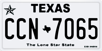 TX license plate CCN7065