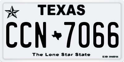 TX license plate CCN7066