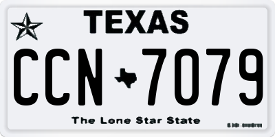 TX license plate CCN7079