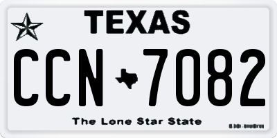 TX license plate CCN7082