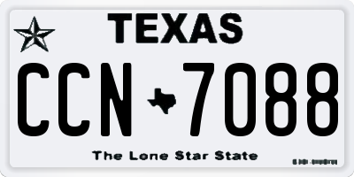 TX license plate CCN7088
