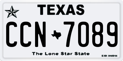 TX license plate CCN7089