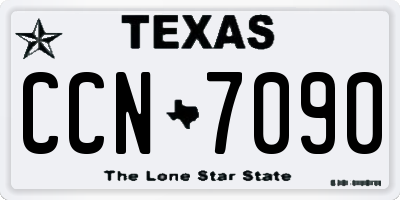 TX license plate CCN7090