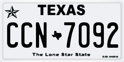 TX license plate CCN7092