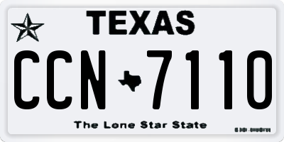 TX license plate CCN7110