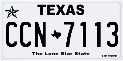 TX license plate CCN7113
